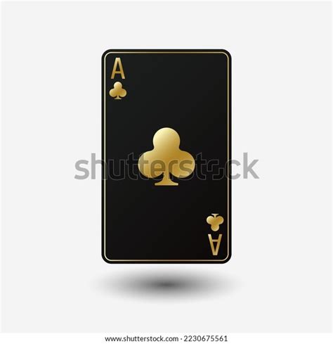 Black Golden Playing Card Ace Symbol Stock Vector (Royalty Free) 2230675561 | Shutterstock