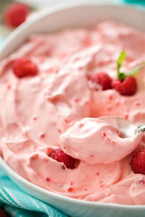 Raspberry Fluff Jello Salad - The Chunky Chef