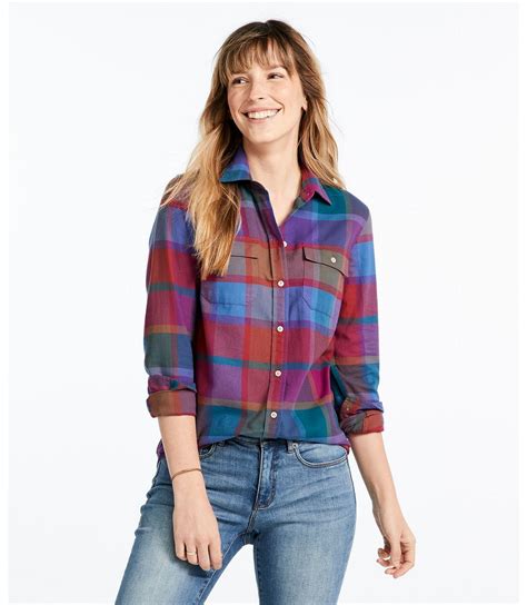 Women's Signature Lightweight Flannel Shirt, Plaid | Womens flannel shirt, Flannel women, Plaid ...