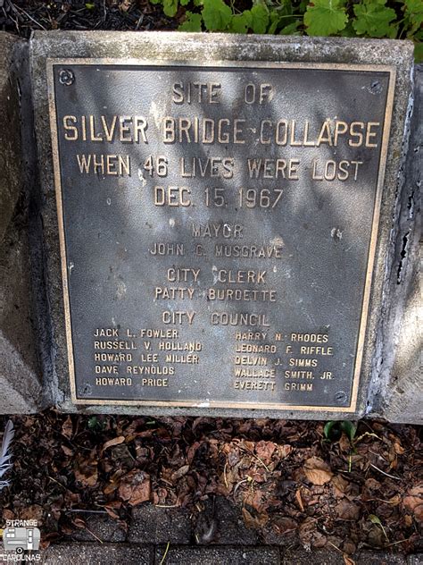 Silver Bridge Remembrance Plaque (Point Pleasant, WV) | Strange Carolinas: The Travelogue Of The ...