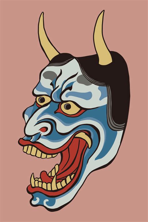 Japanese Hannya (prajna) / a mask of a female demon | ai illustrator ...