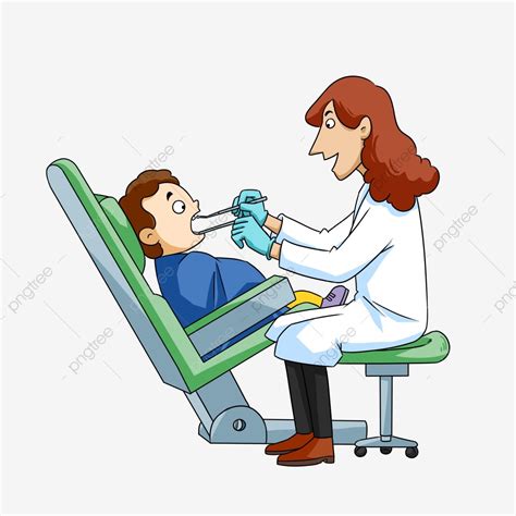 Dentist White Transparent, Dentist Cartoon Dentist Dentist Hand Drawn ...