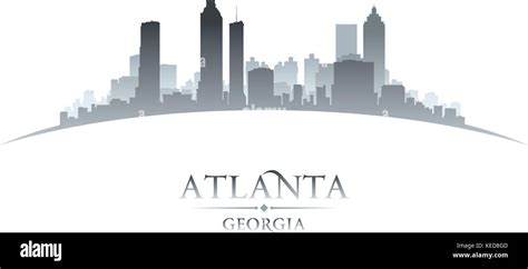 Silhouette Atlanta Skyline Drawing Atlanta georgia city skyline ...