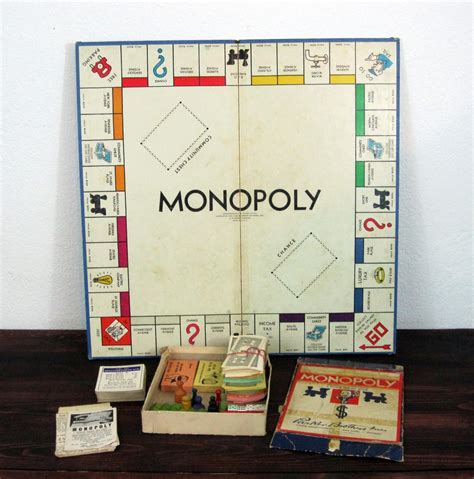 Vintage 1946 Monopoly Board Game / Retro Wooden Game by MidMod