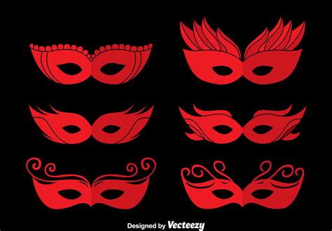 Red Masquerade Mask Vectors 148405 Vector Art at Vecteezy