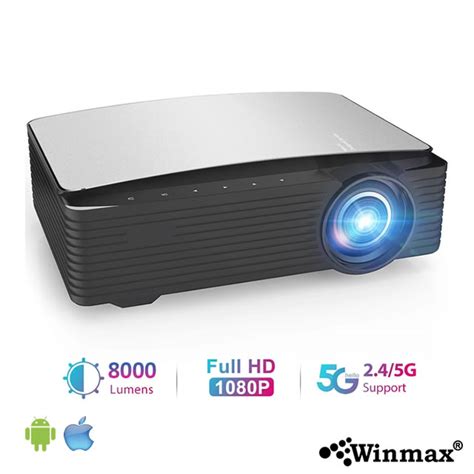 Projector High Brightness 8000 lumens HD Projector 1080p LED LCD ...