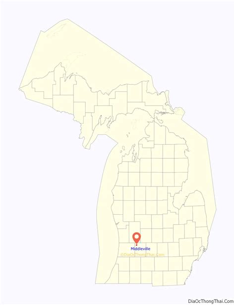 Map of Middleville village, Michigan - Thong Thai Real