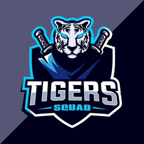 Premium Vector | Tiger mascot esport logo design