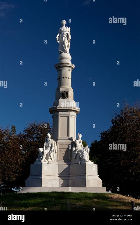 Soldiers' National Monument, site of the Gettysburg Address, located within the cemetery Stock ...