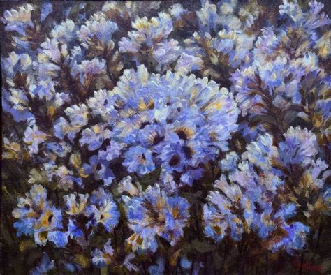 Neelakurinji Painting by Biju Thomas | Saatchi Art | Saatchi art, Floral painting, Painting