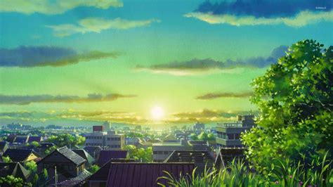 Rooftop Sunset Anime Wallpapers - Wallpaper Cave