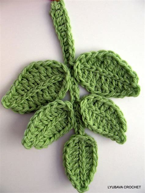 CROCHET PATTERN Branch of Leaves Crochet Tutorial Pattern - Etsy | Crochet leaf patterns ...