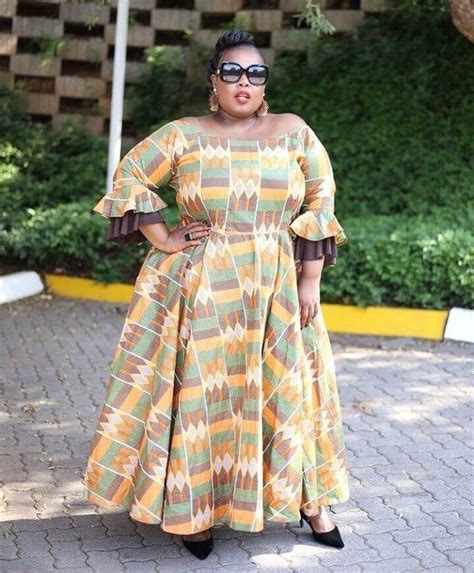 23 Best Shweshwe Attire for Plus Size Women In South Africa | Shweshwe dresses, African dresses ...