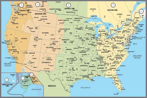 North America Time Zone Map With Cities | Images and Photos finder