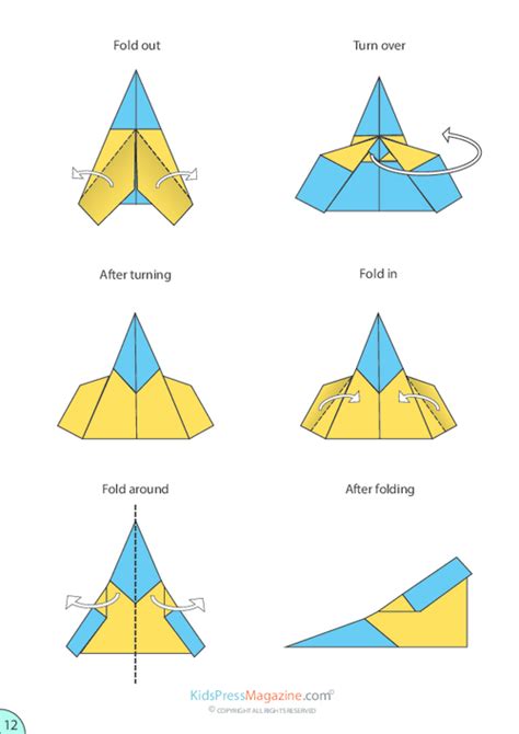 Paper Airplane Instructions – Sleek Jet - KidsPressMagazine.com | Paper airplanes, Paper plane ...