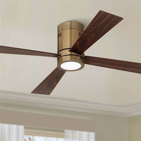 Brass - Antique Brass, Hugger - Flush Mount Ceiling Fans | Lamps Plus