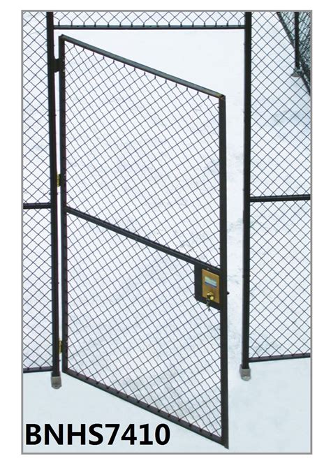 Grey Color Wire Mesh Partition Panels Single Hinged Security Cage Door ...