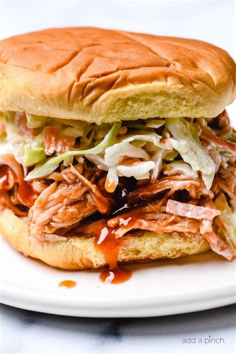 Easy BBQ Chicken Sandwiches Recipe - Add a Pinch