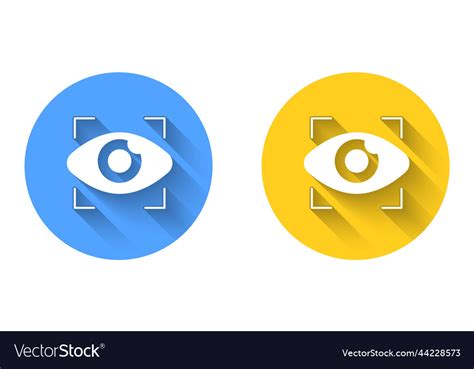 White big brother electronic eye icon isolated Vector Image