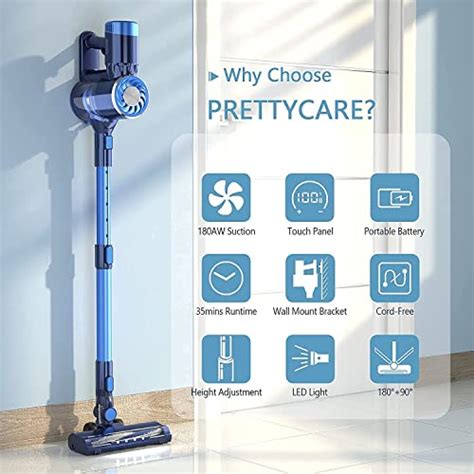 Cordless Vacuum Cleaner with LED Touch Display, 20KPA Stick Vacuum ...