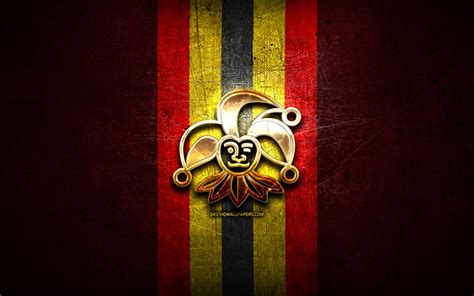 Download wallpapers Jokerit HC, golden logo, KHL, red metal background ...