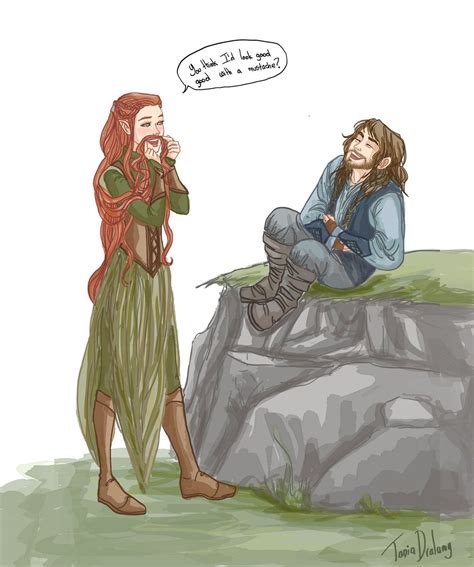 Mustache by Dralamy on deviantART | Kili and tauriel, The hobbit, Fili ...