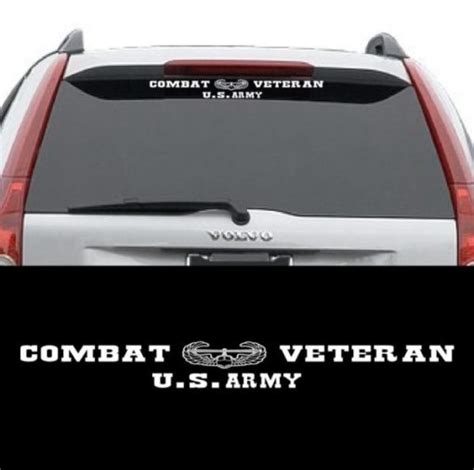 Army Combat Veteran Action Badge Decal Sticker | Custom Made In the USA ...