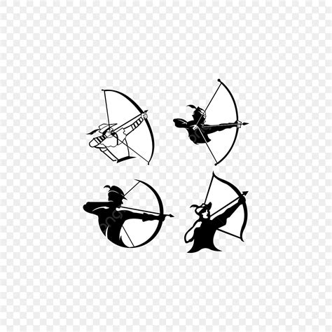 Archery Logo Vector Badge Concept Archer With Sport Bow And Target, Bow Drawing, Sport Drawing ...