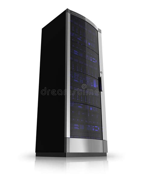 Server rack. Isolated on white reflective background , #Aff, #Isolated ...