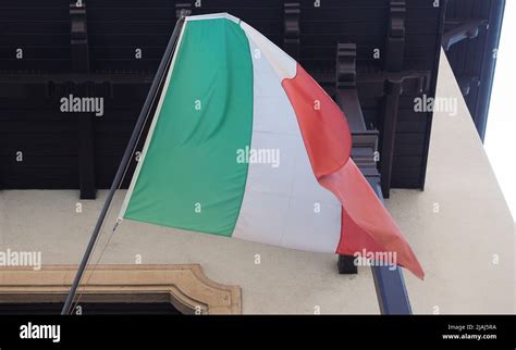 the Italian national flag of Italy, Europe Stock Photo - Alamy