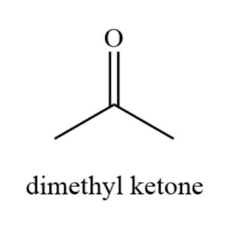 Draw the structure of dimethyl ketone. | Homework.Study.com