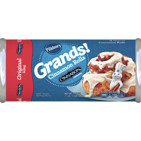 Pillsbury Grands! Cinnamon Rolls with Cinnabon Original Icing Canned, 5 ...