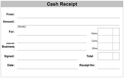 Free Receipt Forms