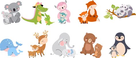 Mother And Baby Animal Clipart