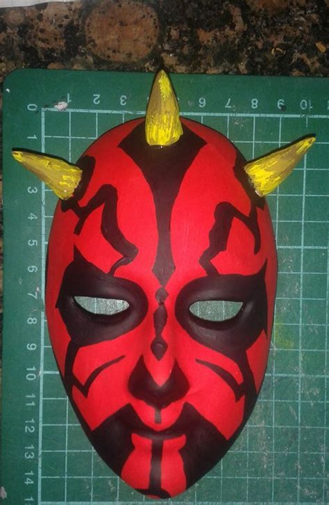 darth maul plaster mask | Halloween diy paper, Mask painting, Paper mache mask