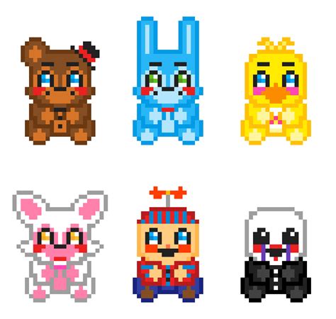 Pixilart - FNaF 2 Toy plushies by crazycreeper529