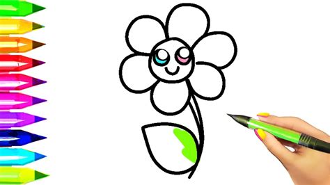 Simple Flower Drawing Step By Step | Free download on ClipArtMag