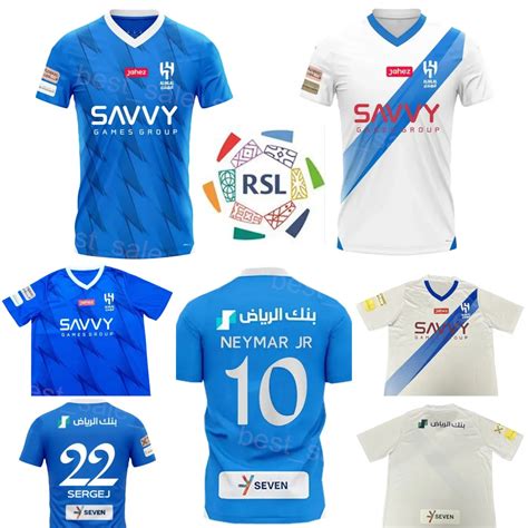 Saudi Soccer Uniform Kits Legit Al Hilal 23 24 With NEYMAR JR, MALCOM ...