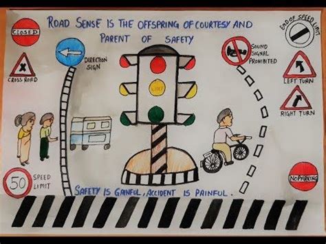 Road Safety Drawing For Kids - Importance of road safety rules and ...