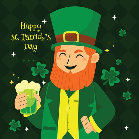 Leprechaun Celebrates St. Patrick's Day 4535154 Vector Art at Vecteezy