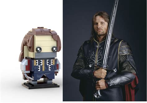 LEGO MOC LOTR Brickheadz - Aragorn by frevler90 | Rebrickable - Build with LEGO