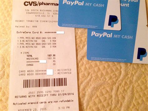 PayPal My Cash Cards With Credit Cards at CVS Still Working, but YMMV ...