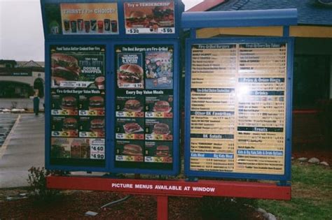 Burger King's Menu board | Yelp