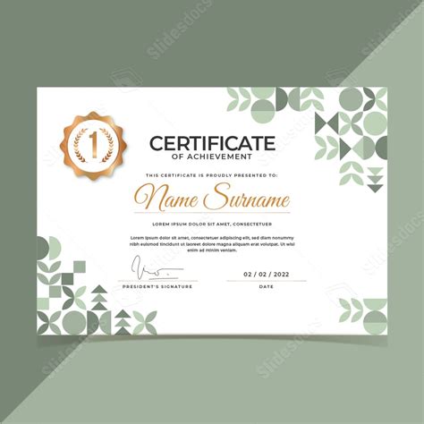 Blue Colorful Yellow Certificate Light Ink Modern Word Template And Google Docs For Free Download