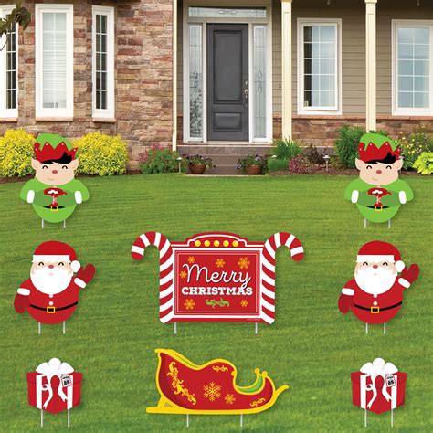 Jolly Santa Claus - Merry Christmas Yard Sign & Outdoor Lawn ...