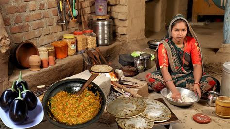 Gujarat Village Style Traditional Dinner Cooking || Village Food ...