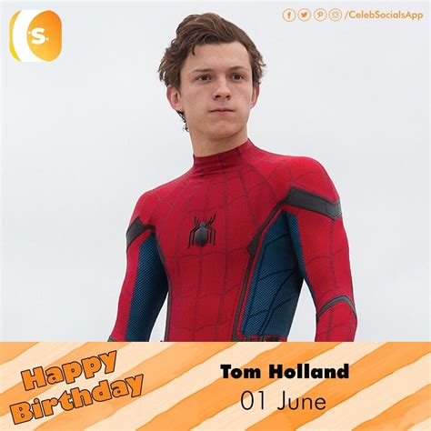 #CelebSocials wishes a Very #HappyBirthday to Tom Holland | Happy birthday tom, Tom holland, Tom ...