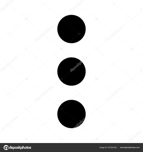 Vertical Ellipsis Menu Three Dots Expansion Stock Vector Image by ...