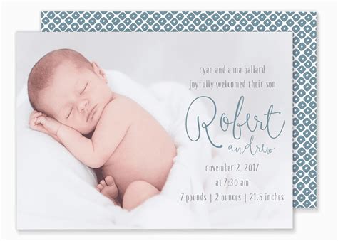 Louise Script Birth Announcement – Gilm Press