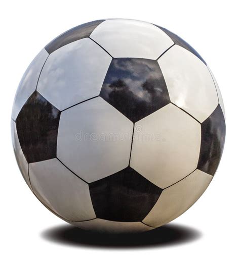 Soccer Ball Closeup, Isolated on White Background Stock Image - Image ...